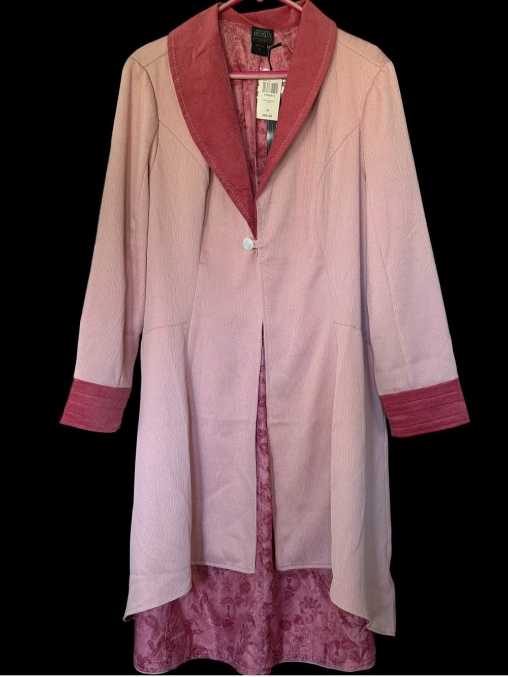 FANTASTIC BEASTS/Harry Potter-Queenie Goldstein Pink Coat from Hot Topic 3XL NWT